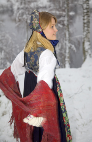 <br> Kvinnebunad fra Sigdal, Eggedal, Krødsherad og Flå